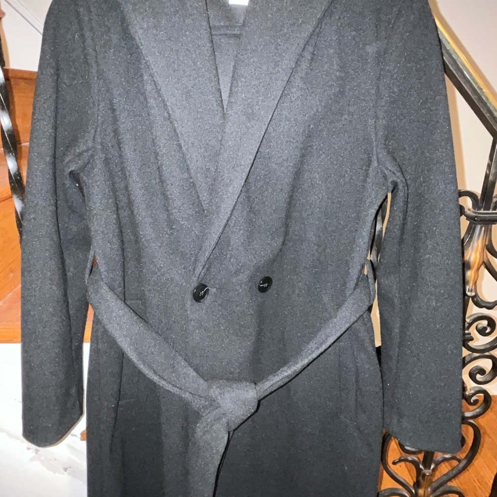 Zara Black Minimalist Trench Coat